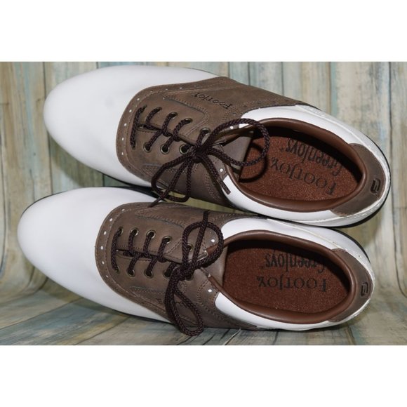 Footjoy GreenJoys Men's Size 11 Saddle Golf Cleats 45542 - Picture 7 of 11